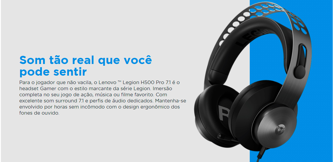 Headset Gamer Lenovo Legion H500 Pro 7.1 Surround Sound